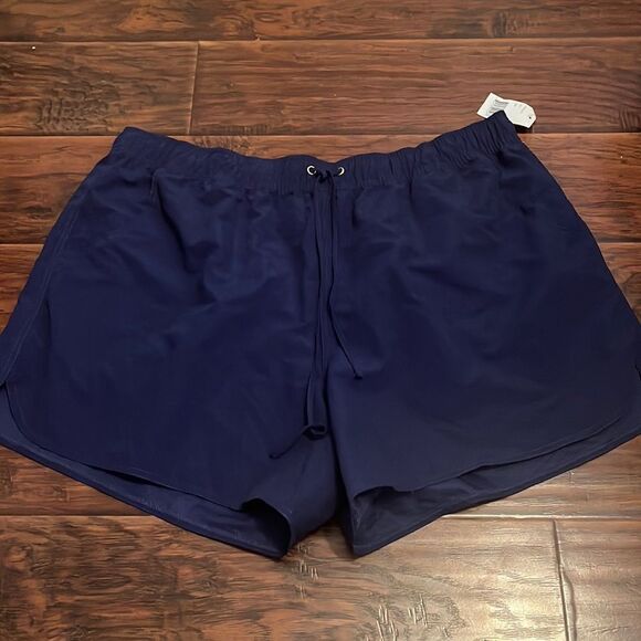24 & Ocean Blue Elastic Waist Swim Beach Lake Shorts Summer Spring Coastal - Picture 1 of 9